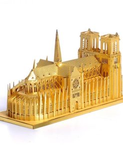 Piececool Notre Dame Cathedral Paris P016-G DIY 3D Metal Model Kits Nano Puzzle Laser Cut Assemble Jigsaw Toys