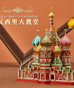 Piececool 3D Metal Puzzle Saint Basil's Cathedral building model kits DIY Laser Cut Puzzles Jigsaw Toys For Children